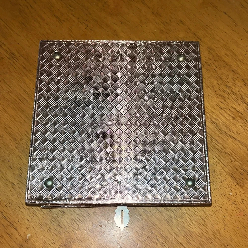 Handmade Rose Gold Black Gold Silver Foil Jewelry Trinket Box - Picture 6 of 15